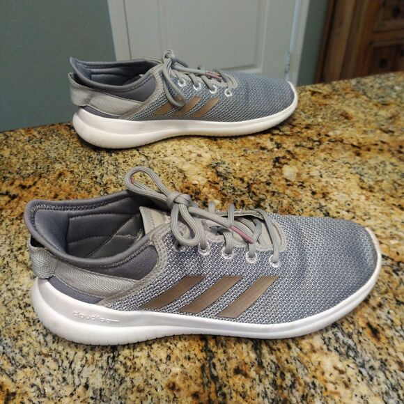 Adidas Womens Cloudfoam QT Flex DA9835 Gray Running Shoes Sneaker Size 8 - Picture 3 of 12
